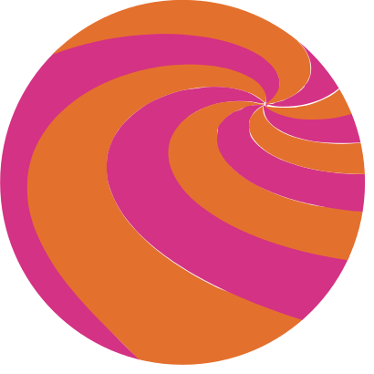 a swirly orange sphere